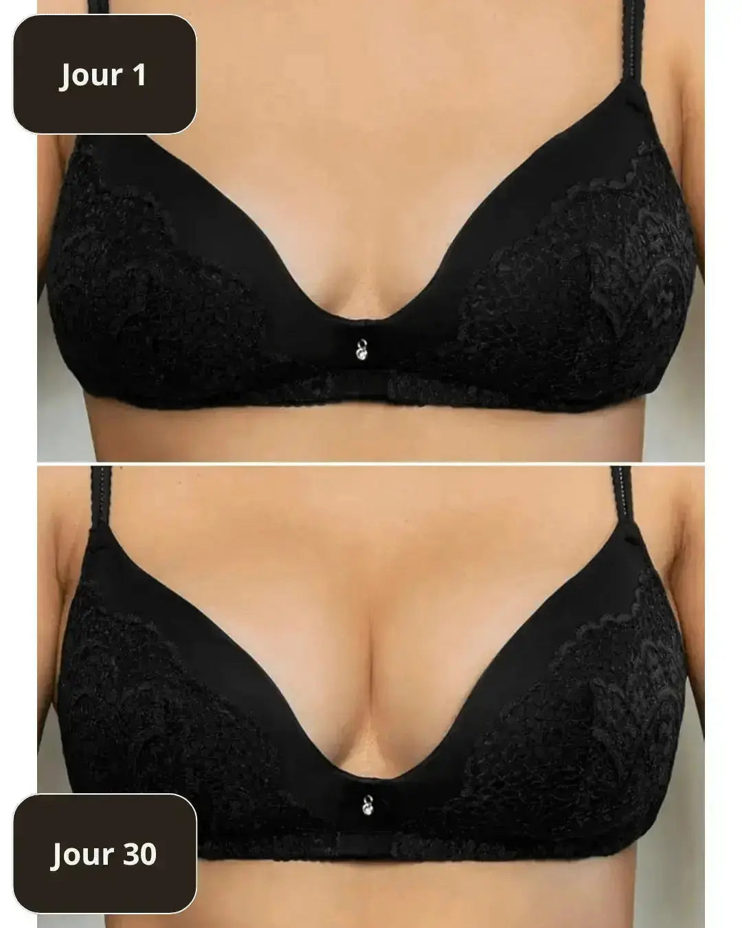 Brassière massante et galbante Montainoir™ - Noire Obor